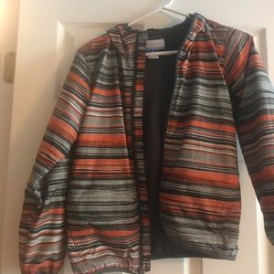 Boys Columbia wind breaker, orange stripe